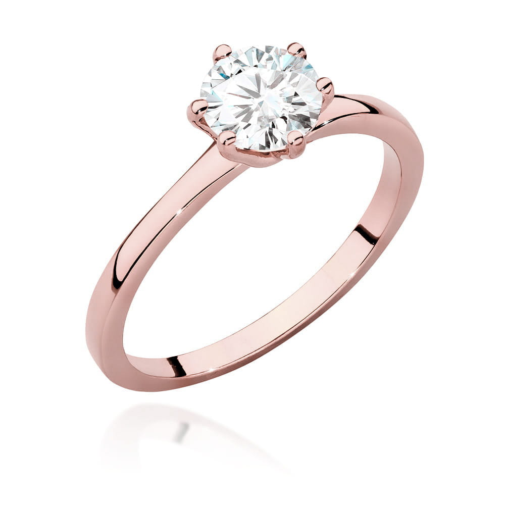 Pierścionek W0535 Diament 1,00ct różowe złoto