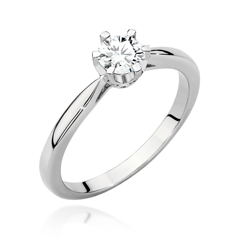 Pierścionek W0539 Diament 0,40ct białe złoto