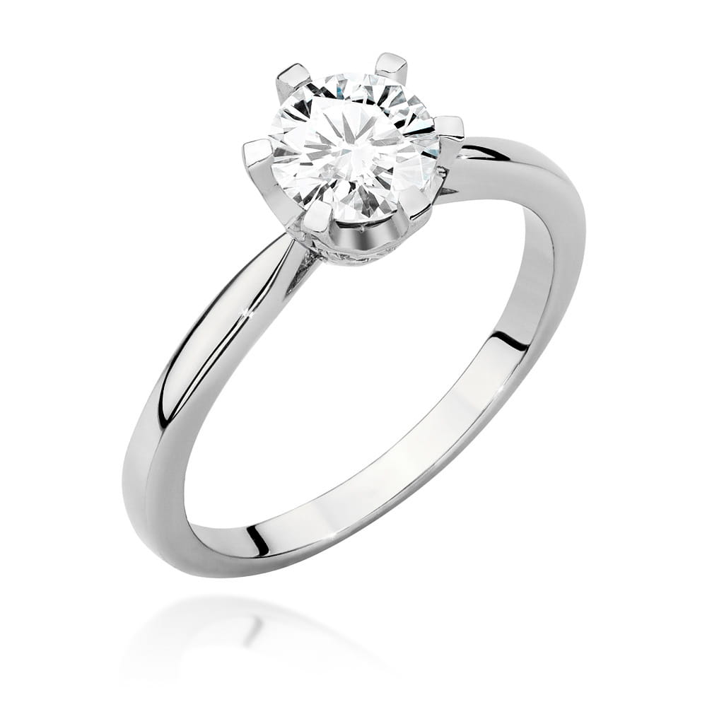 Pierścionek W0539 Diament 0,70ct białe złoto