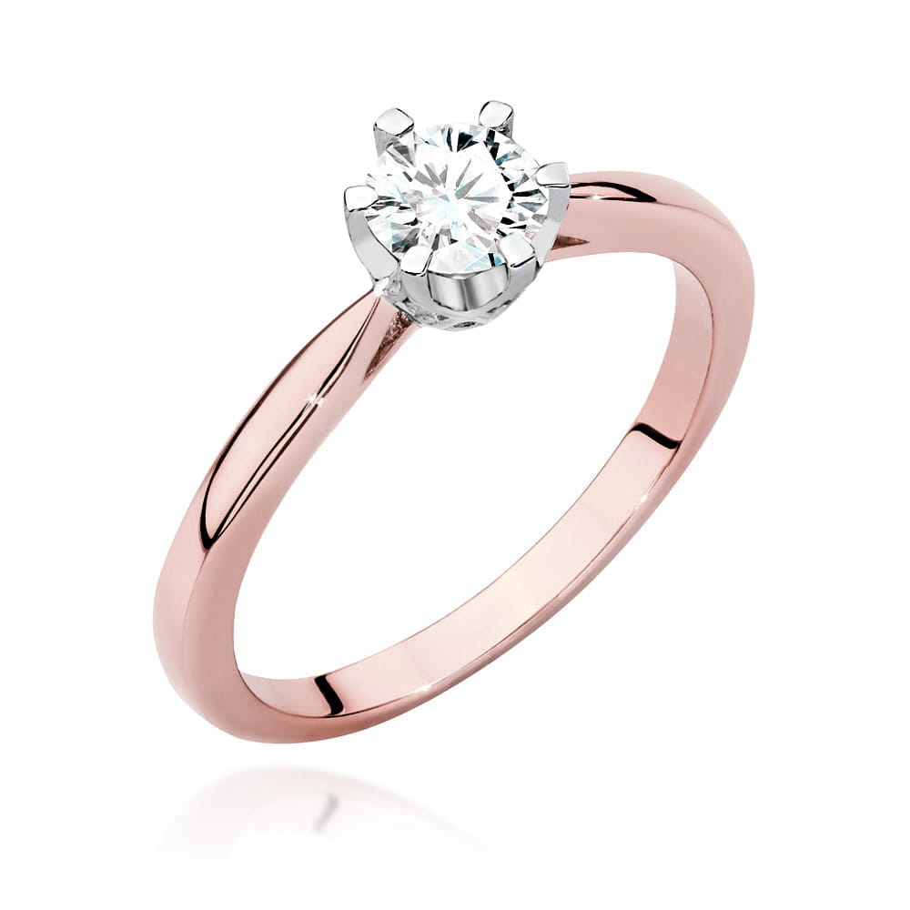 Pierścionek W0539 Diament 0,50ct różowe złoto
