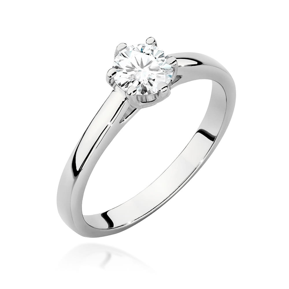 Pierścionek W0540 Diament 0,50ct białe złoto