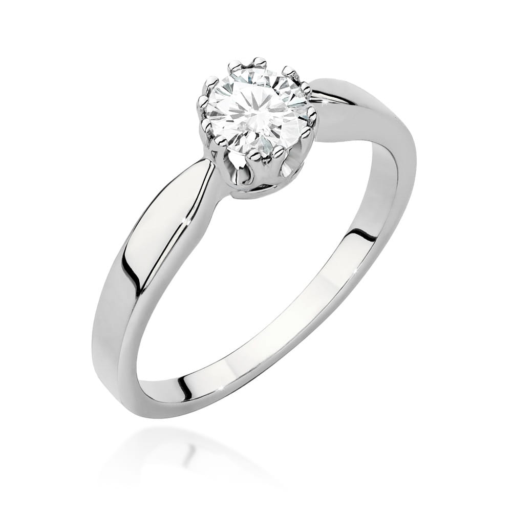 Pierścionek W0541 Diament 0,40ct białe złoto