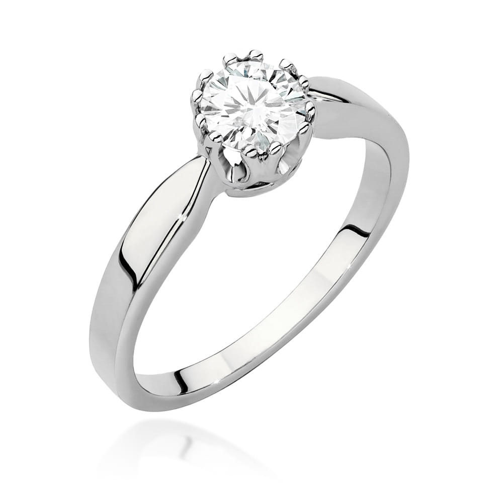 Pierścionek W0541 Diament 0,50ct białe złoto