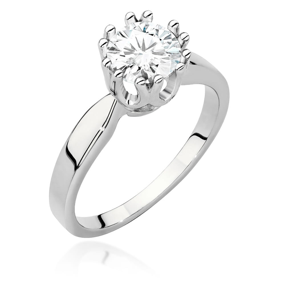 Pierścionek W0541 Diament 1,00ct białe złoto