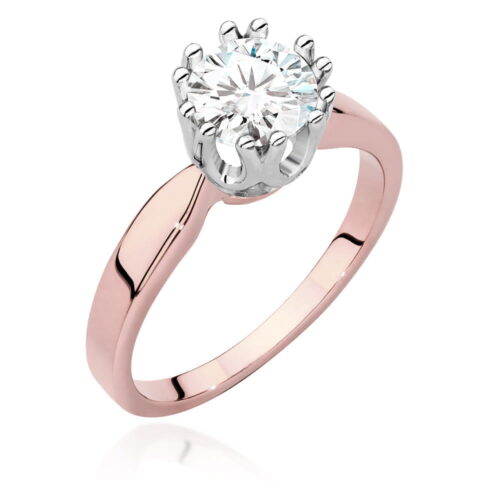 Pierścionek W0541 Diament 1,00ct różowe złoto