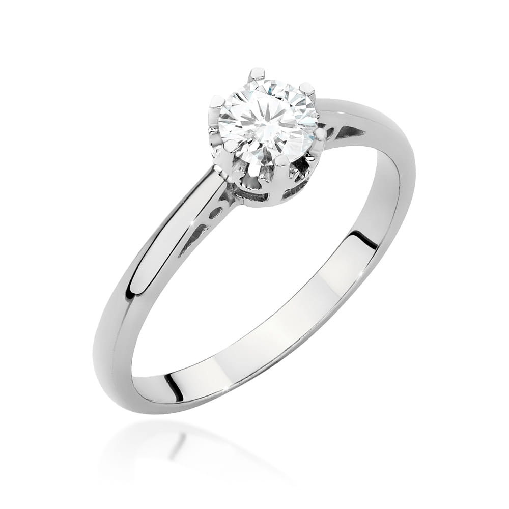 Pierścionek W0542 Diament 0,40ct białe złoto