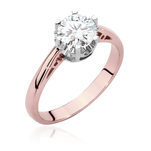 Pierścionek W0542 Diament 1,00ct różowe złoto