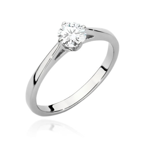 Pierścionek W0543 Diament Laboratoryjny 0,40ct białe złoto