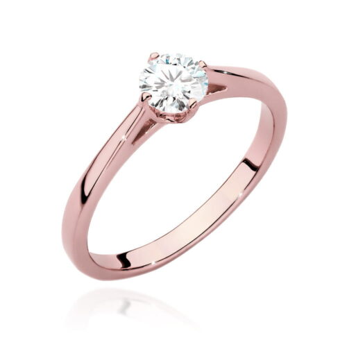Pierścionek W0543 Diament 0,40ct różowe złoto