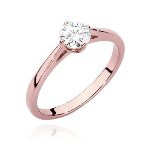 Pierścionek W0543 Diament 0,50ct różowe złoto