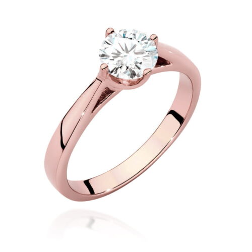 Pierścionek W0543 Diament 0,70ct różowe złoto