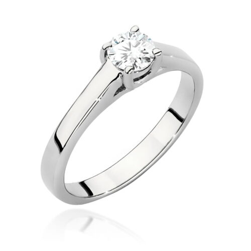 Pierścionek W0544 Diament Laboratoryjny 0,40ct białe złoto