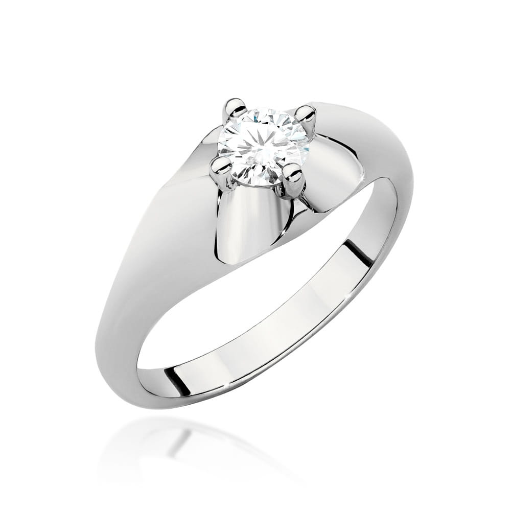 Pierścionek W0545 Diament 0,40ct białe złoto