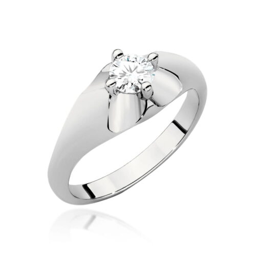 Pierścionek W0545 Diament Laboratoryjny 0,40ct białe złoto