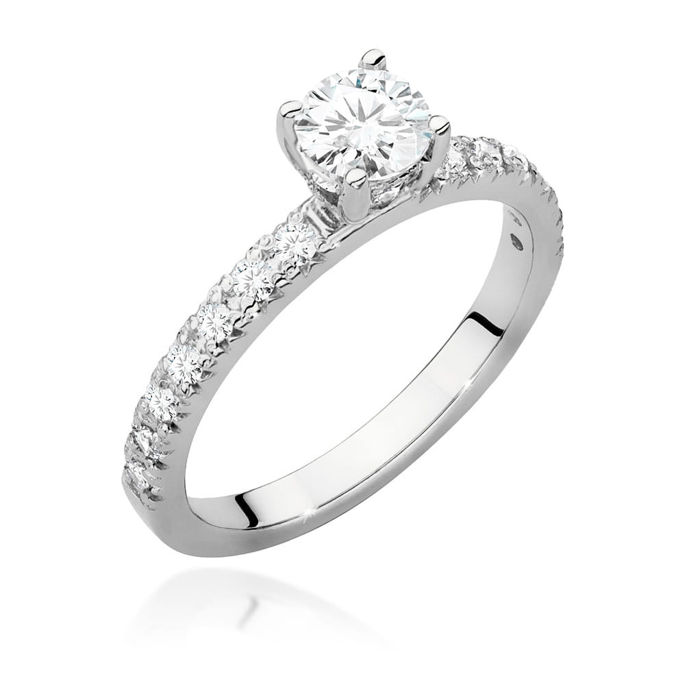 Pierścionek W0546 Diament 0,50ct białe złoto