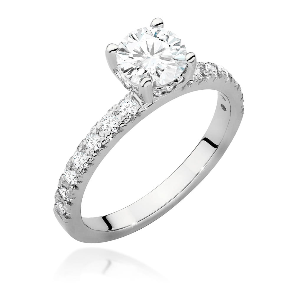 Pierścionek W0546 Diament 0,70ct białe złoto