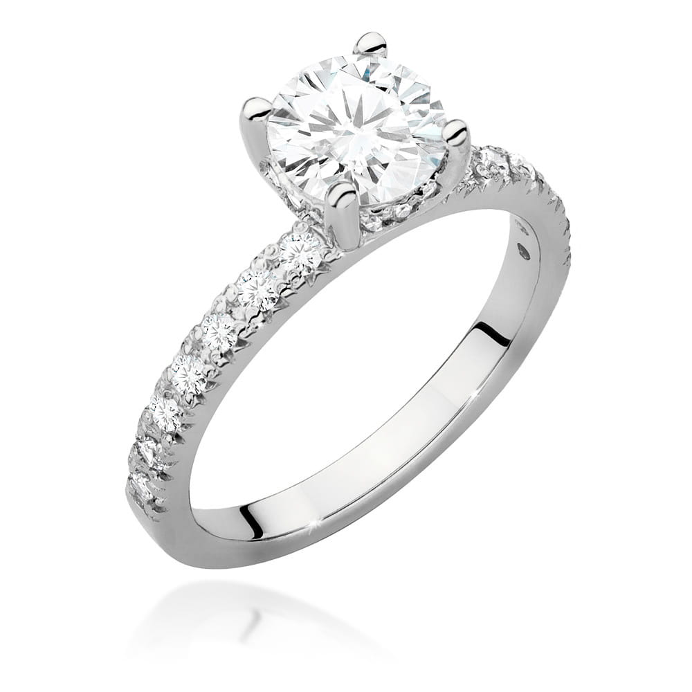 Pierścionek W0546 Diament 1,00ct białe złoto