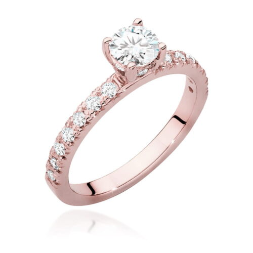 Pierścionek W0546 Diament 0,50ct różowe złoto