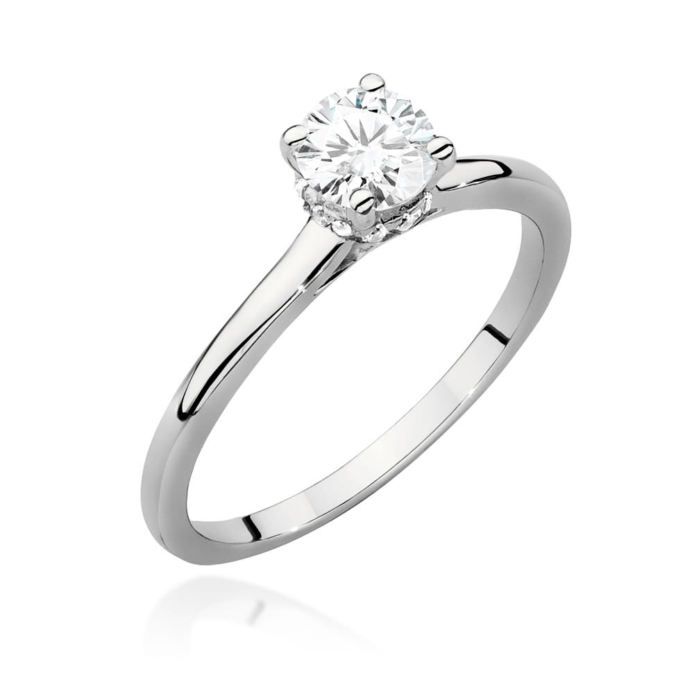 Pierścionek W0547 Diament 0,50ct białe złoto