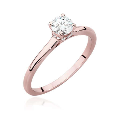 Pierścionek W0547 Diament 0,40ct różowe złoto