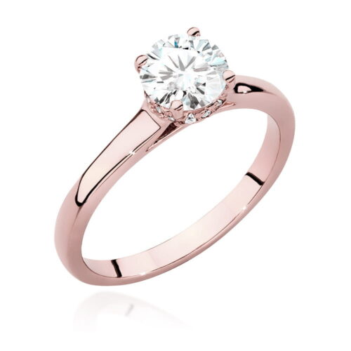 Pierścionek W0547 Diament 0,70ct różowe złoto