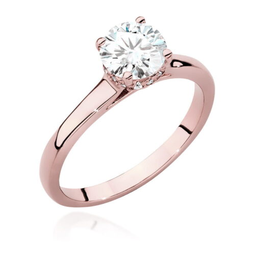 Pierścionek W0547 Diament 1,00ct różowe złoto