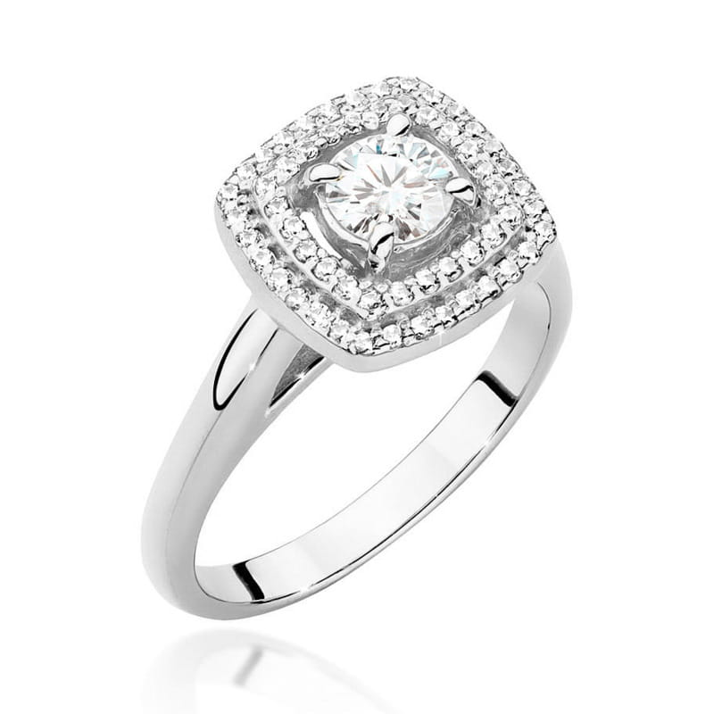 Pierścionek W0548 Diament 0,40ct białe złoto