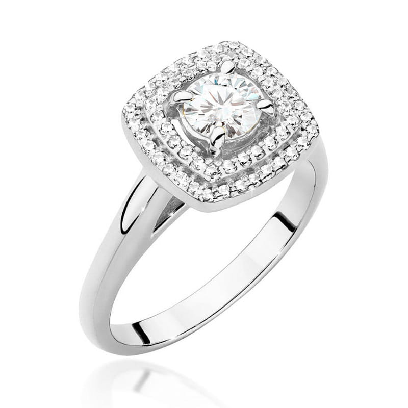Pierścionek W0548 Diament 0,50ct białe złoto