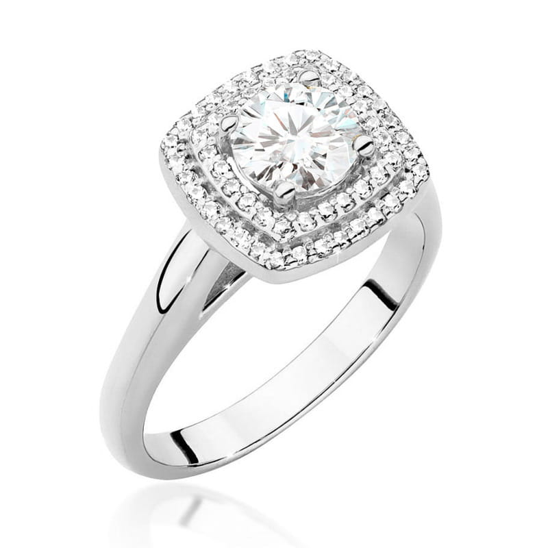 Pierścionek W0548 Diament 0,70ct białe złoto
