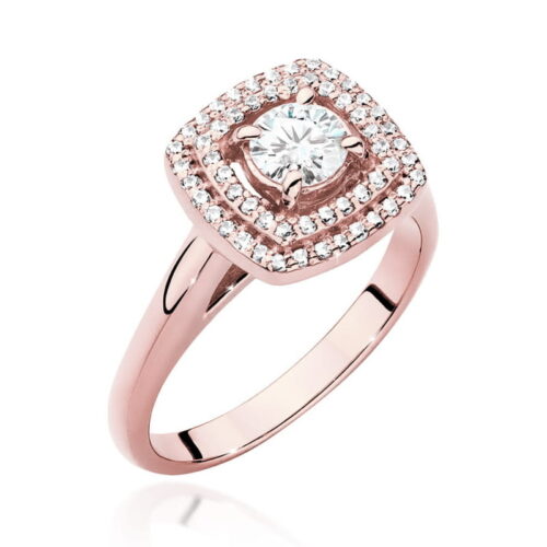 Pierścionek W0548 Diament 0,40ct różowe złoto