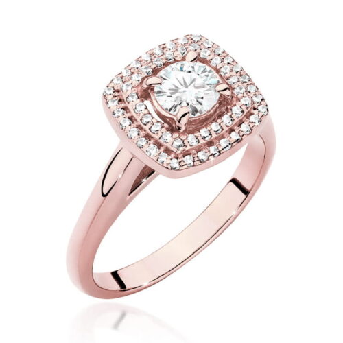 Pierścionek W0548 Diament 0,50ct różowe złoto