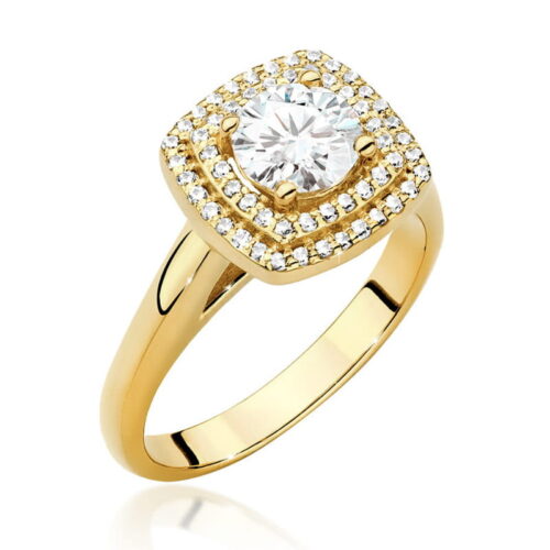Pierścionek W0548 Diament 0,70ct żółte złoto