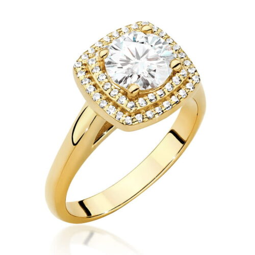 Pierścionek W0548 Diament 1,00ct żółte złoto