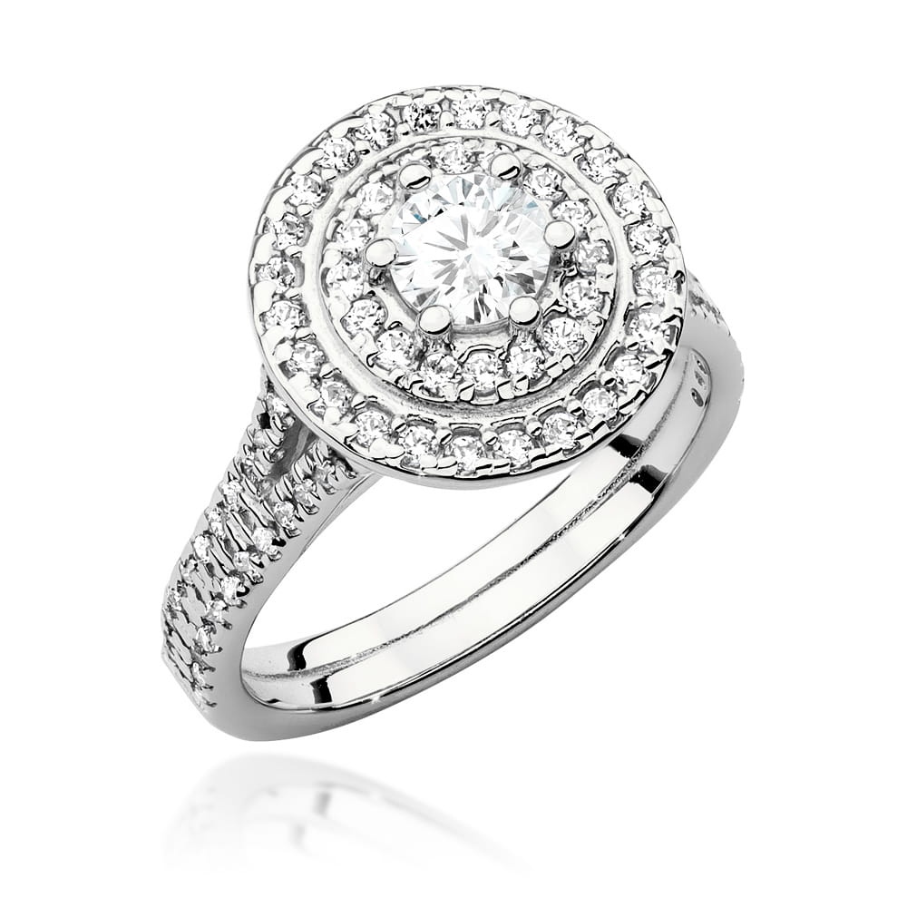 Pierścionek W0549 Diament 0,40ct białe złoto