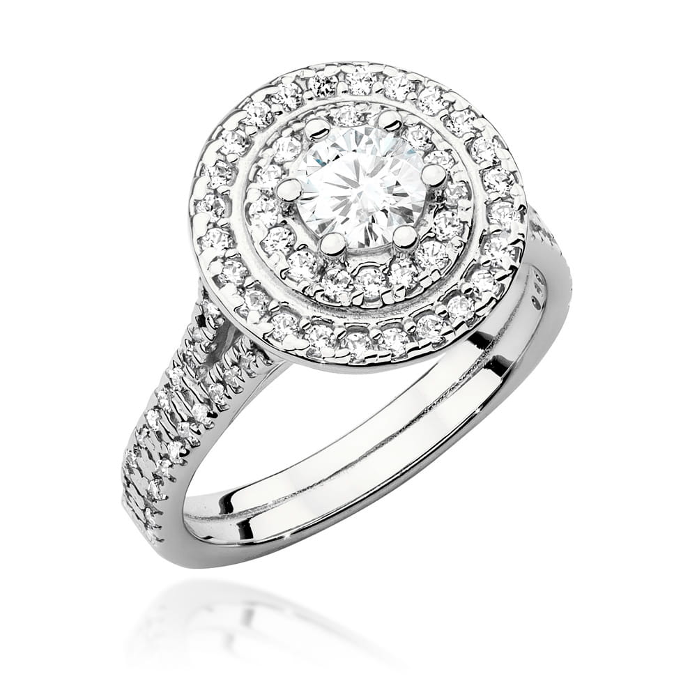 Pierścionek W0549 Diament 0,50ct białe złoto