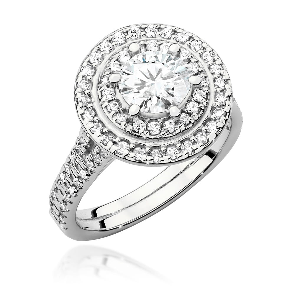 Pierścionek W0549 Diament 0,70ct białe złoto