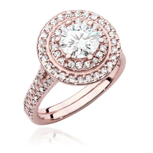 Pierścionek W0549 Diament 1,00ct różowe złoto