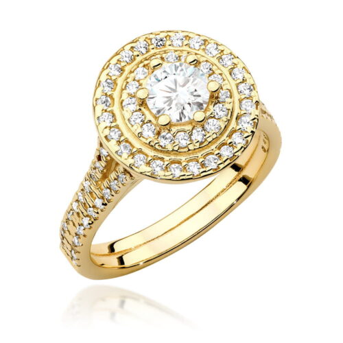 Pierścionek W0549 Diament 0,50ct żółte złoto