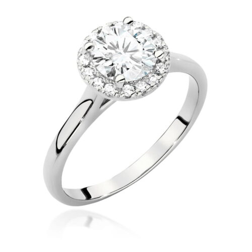 Pierścionek W0550 Diament Laboratoryjny 1,00ct białe złoto