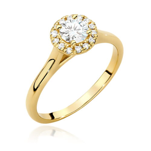 Pierścionek W0550 Diament 0,40ct żółte złoto