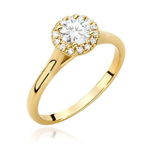 Pierścionek W0550 Diament 0,50ct żółte złoto