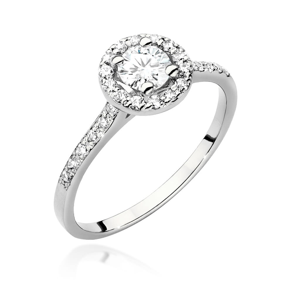 Pierścionek W0551 Diament 0,40ct białe złoto