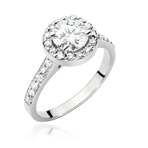 Pierścionek W0551 Diament Laboratoryjny 1,00ct białe złoto