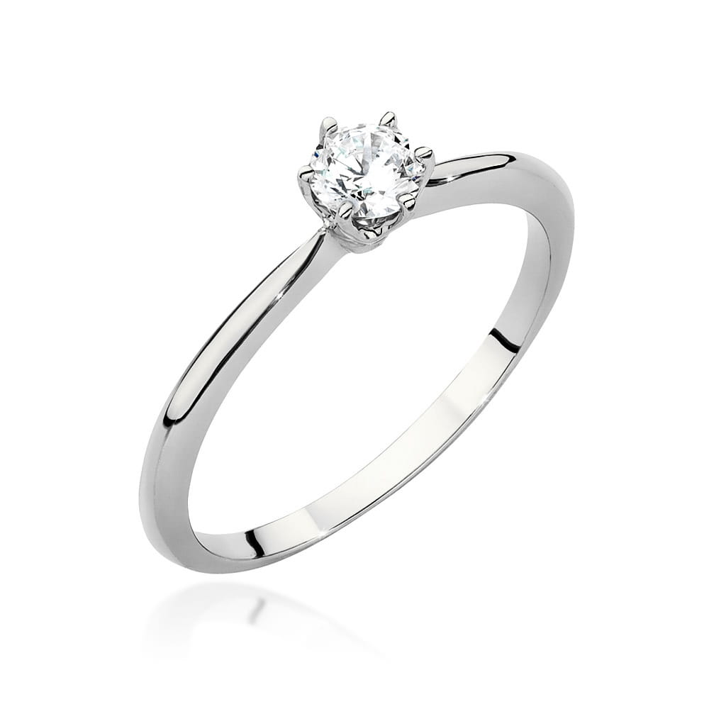 Pierścionek W0553 Diament 0,40ct białe złoto
