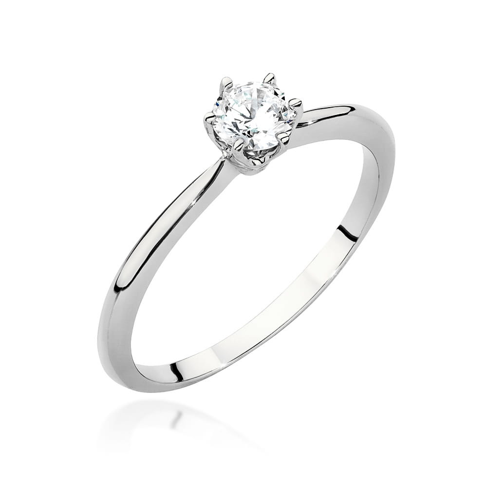 Pierścionek W0553 Diament 0,50ct białe złoto