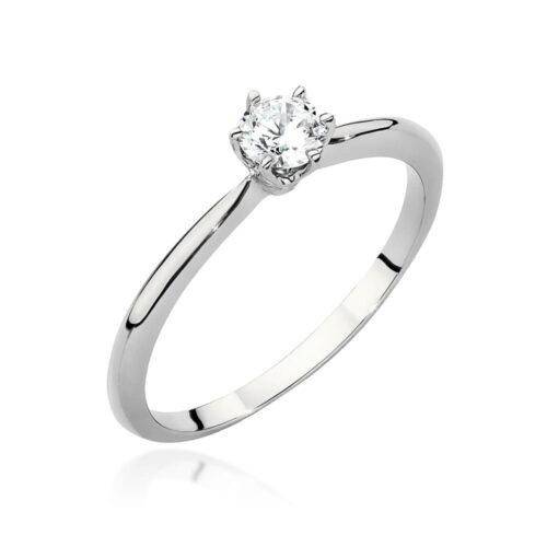 Pierścionek W0553 Diament Laboratoryjny 0,40ct białe złoto