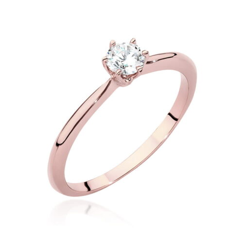 Pierścionek W0553 Diament 0,40ct różowe złoto
