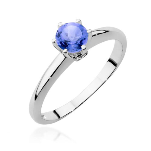 Pierścionek W0557 Tanzanit 0,50ct białe złoto
