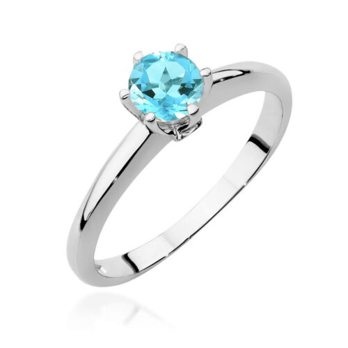 Pierścionek W0557 Topaz Swiss 0,50ct białe złoto