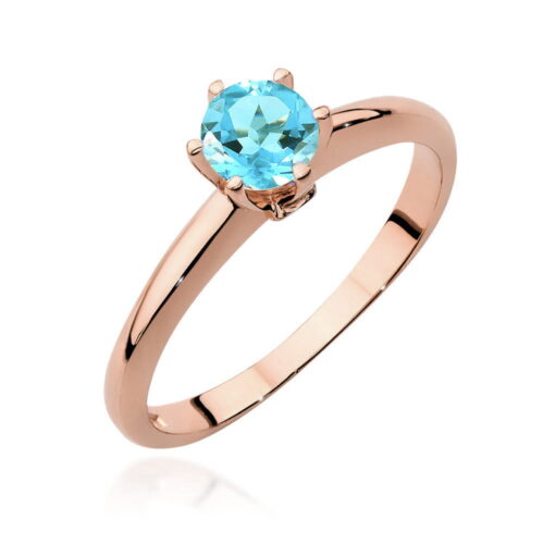 Pierścionek W0557 Topaz Swiss 0,50ct różowe złoto